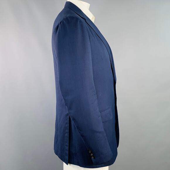 SARTORIO Size 44 Regular Navy Wool Notch Lapel Sport Coat - Picture 2 of 8